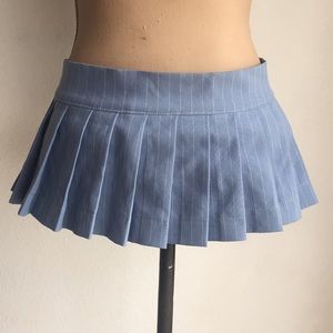 Playful school girl pleated skirt
